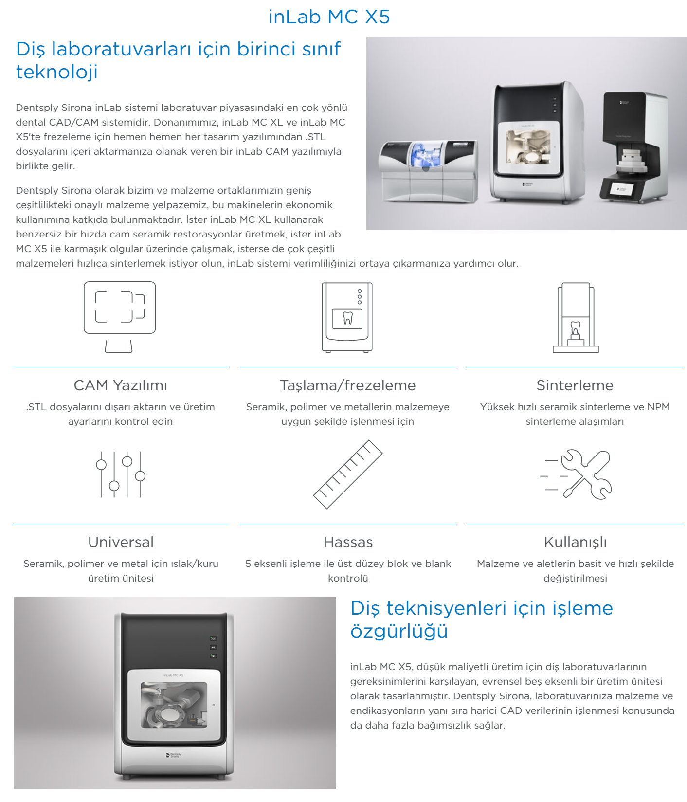 Sirona Cerec inLab MCX5 Cad-Cam Kazıyıcı