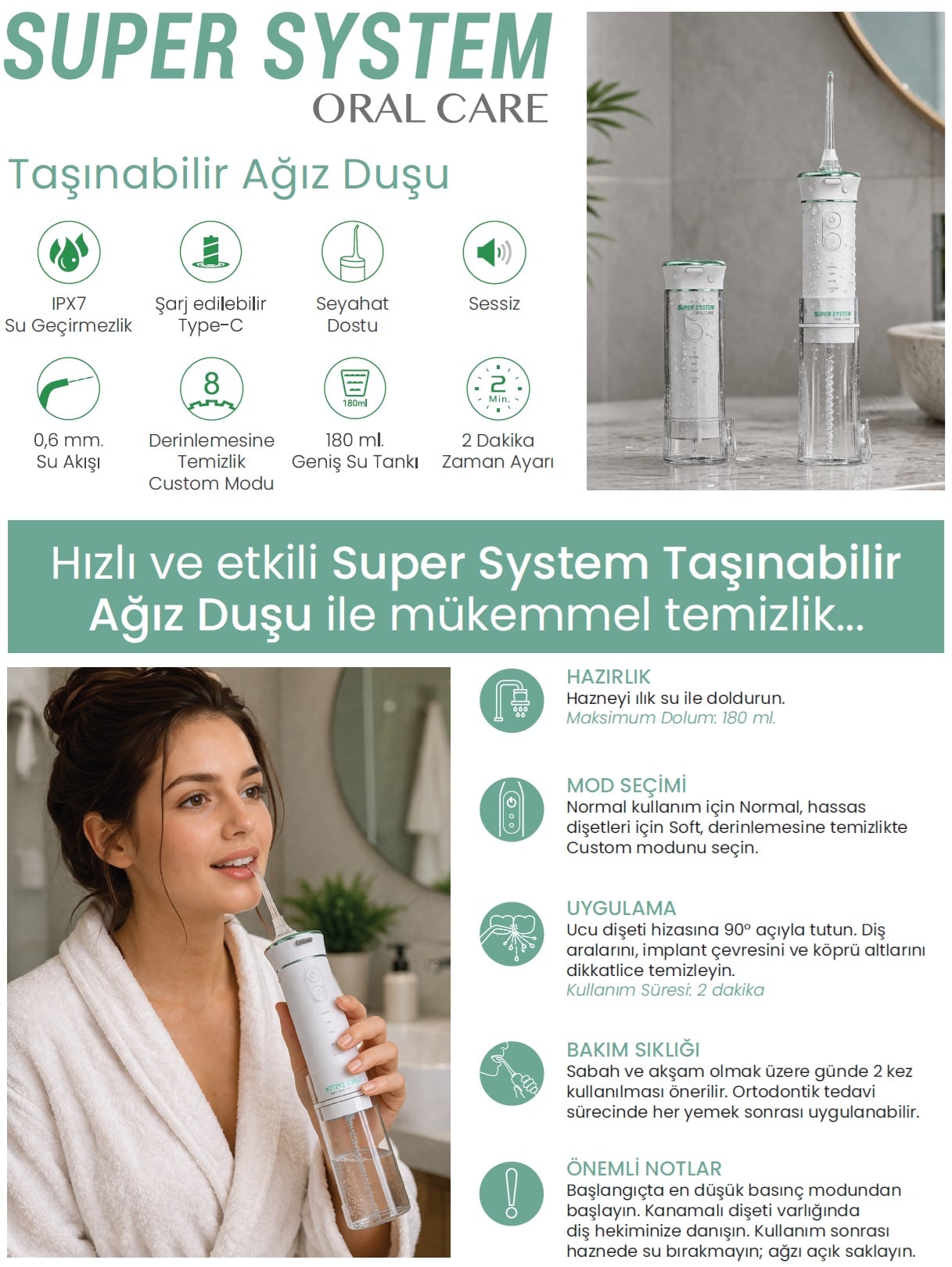 Super System Oral Care Ağız Duşu
